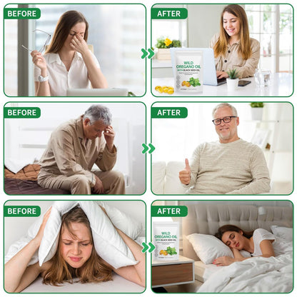 Nyloriaine 120 Kapseln Oreganoöl mit Schwarzkümmelöl – Immunsystem Unterstützung, Chlorophyll, Schnelle Aufnahme, GMP-zertifiziert