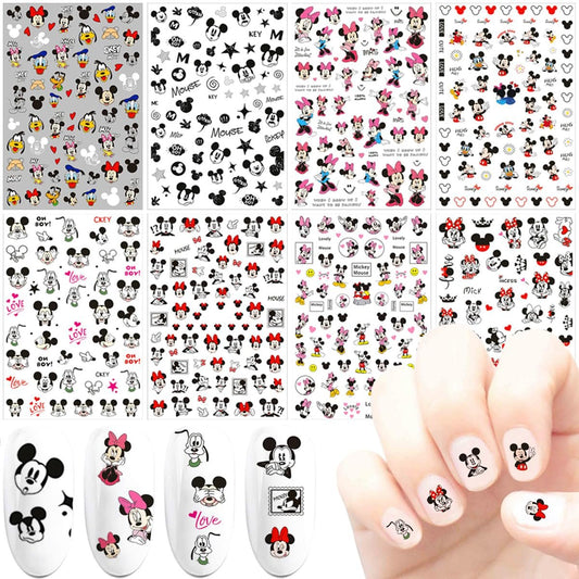 8-teilige 3D-Süße Nagelaufkleber – Selbstklebende Nagelsticker für Cartoon-Nageldesign, Nagelkunstzubehör für Frauen, Mädchen, Kinder, Nageldekoration, Partygeschenke, Maniküre-Dekor