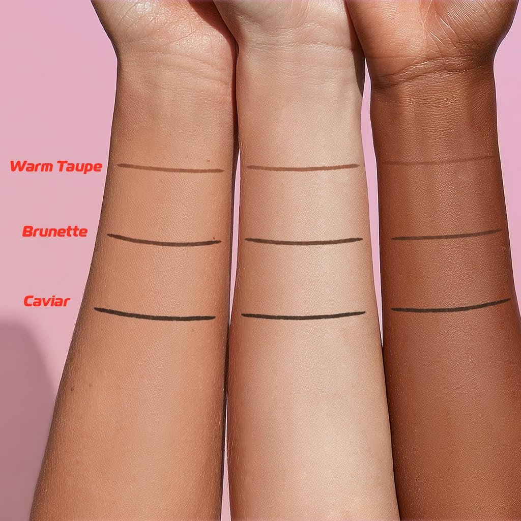 Makup Beauty Skinny Brow - Ultra Dünner Augenbrauenstift, wasserfest, präziser Mikro-Augenbrauenstift für haarähnliche Striche, volle, natürliche Brauen (Warm Taupe)