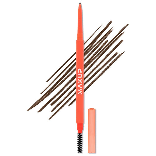 Makup Beauty Skinny Brow Ultra Dünner Augenbrauenstift – Wasserdicht, Präziser Micro Brow Stift für Haarähnliche Striche, Natürliche Volle Brauen, Mittel Dunkelbraun (Brunette)