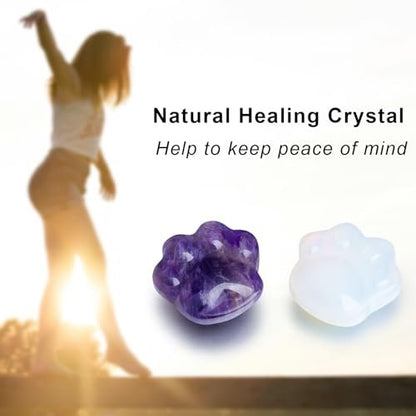 Katze Amethyst Kristalle und Heilsteine, Naturstein für Angstlinderung, emotionales Gleichgewicht & positive Energie, Sorgensteine gegen Stress, einzigartiges Geschenk für Kristall Katzenliebhaber Frauen Männer (Amethyst)
