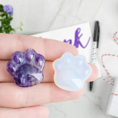 Katze Amethyst Kristalle und Heilsteine, Naturstein für Angstlinderung, emotionales Gleichgewicht & positive Energie, Sorgensteine gegen Stress, einzigartiges Geschenk für Kristall Katzenliebhaber Frauen Männer (Amethyst)