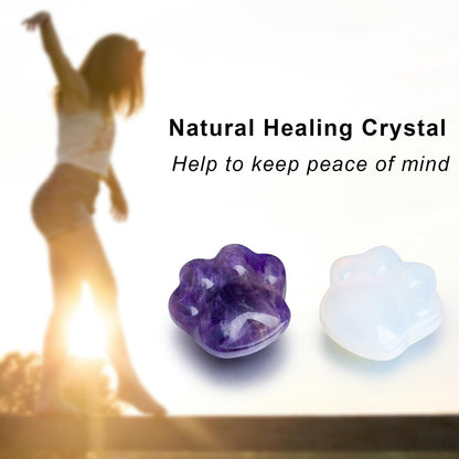 Katze Amethyst Kristalle und Heilsteine, Naturstein für Angstlinderung, emotionales Gleichgewicht & positive Energie, Sorgensteine gegen Stress, einzigartiges Geschenk für Kristall Katzenliebhaber Frauen Männer (Amethyst)