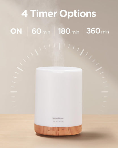 InnoGear 300ML Ultraschall-Aromatherapie-Diffusor, 5-in-1 Duftdiffusor für ätherische Öle, Auto-Abschaltung, Timer, für Zuhause und Büro, Gelb (Mittel)