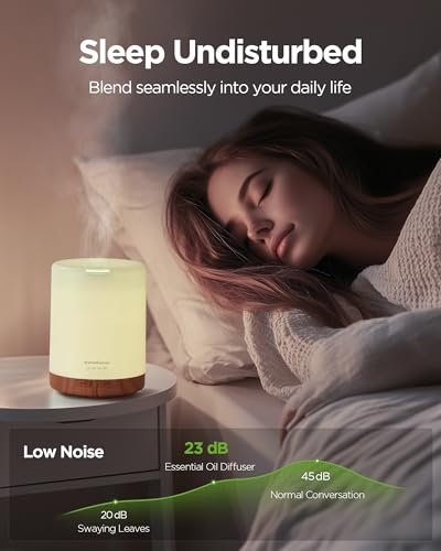 InnoGear 300ML Ultraschall-Aromatherapie-Diffusor, 5-in-1 Duftdiffusor für ätherische Öle, Auto-Abschaltung, Timer, für Zuhause und Büro, Gelb (Mittel)