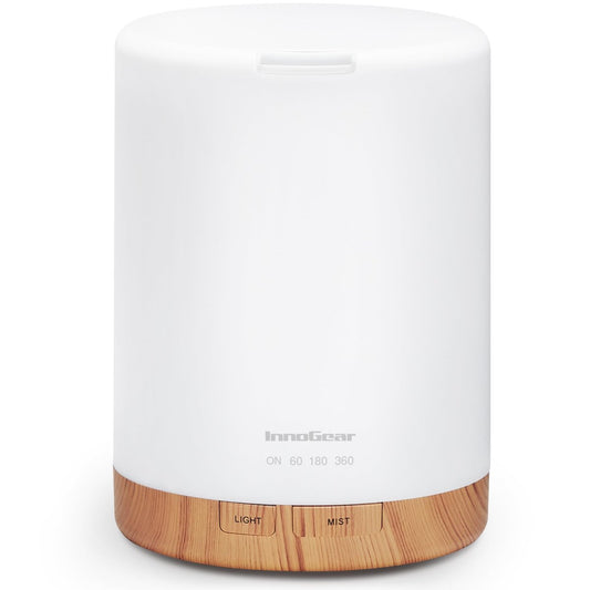 InnoGear 300ML Ultraschall-Aromatherapie-Diffusor, 5-in-1 Duftdiffusor für ätherische Öle, Auto-Abschaltung, Timer, für Zuhause und Büro, Gelb (Mittel)