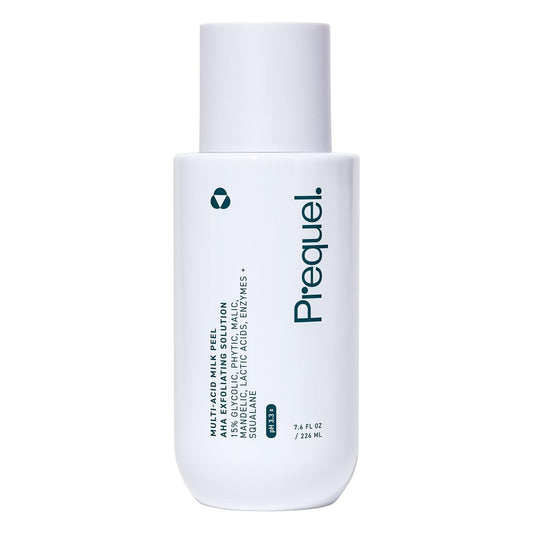 Prequel Skin Multi-Acid Milk Peel – Professionelles Exfoliating Peeling mit 15% Glykolsäure, Milchsäure und Enzymen, hydratisierender chemischer Exfoliant, klinische Stärke, 7,6 oz Flasche