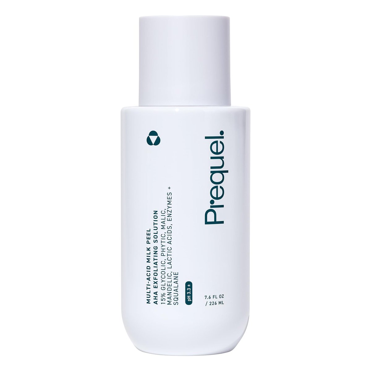 Prequel Skin Multi-Acid Milk Peel – Professionelles Exfoliating Peeling mit 15% Glykolsäure, Milchsäure und Enzymen, hydratisierender chemischer Exfoliant, klinische Stärke, 7,6 oz Flasche