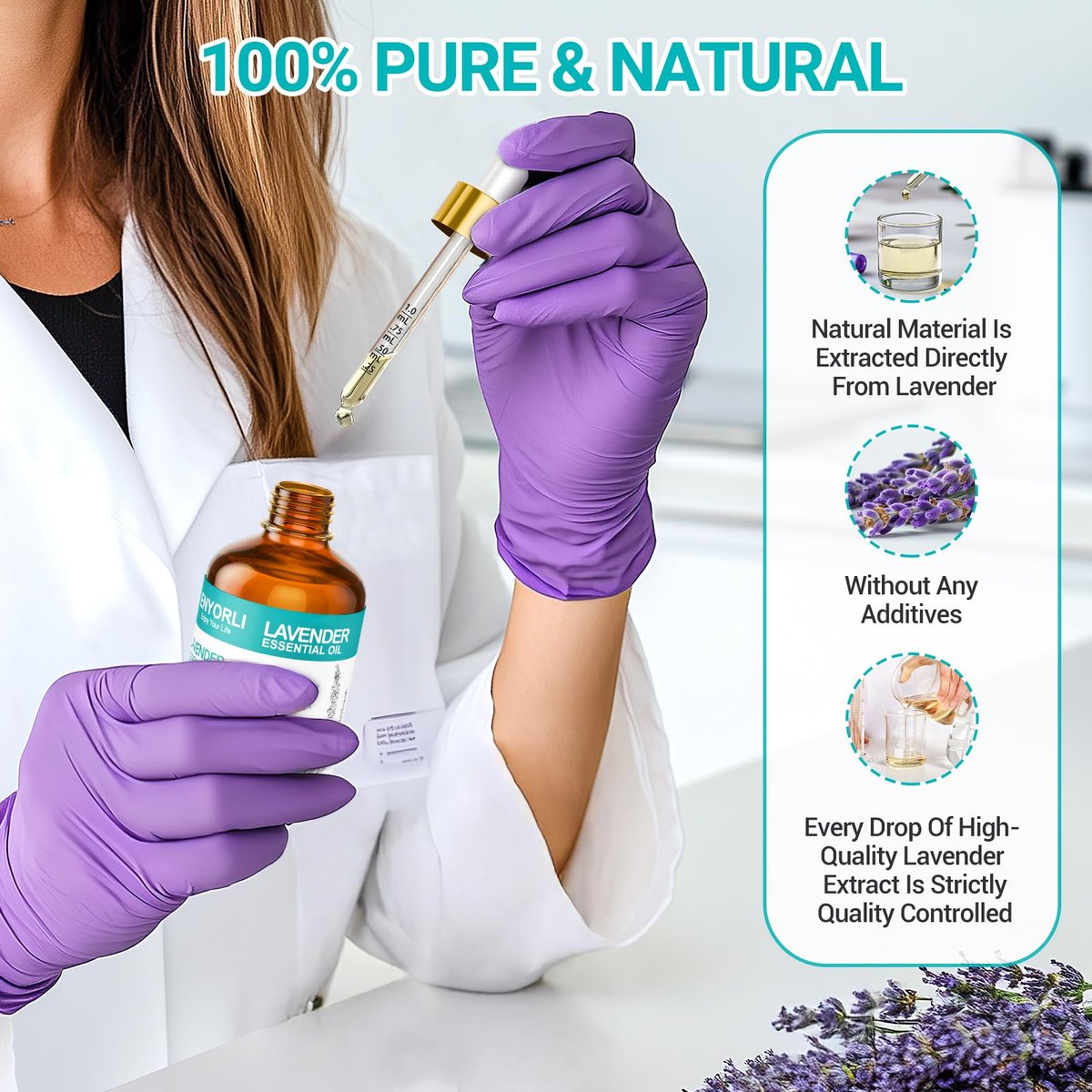 ENYORLI Lavendelöl 100 ml – Reines ätherisches Lavendelöl für Diffuser, Bad & DIY, vielseitig einsetzbar für Männer & Frauen