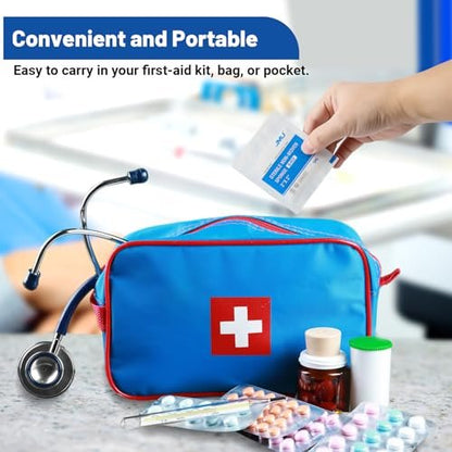 JMU 100er-Pack sterile Mullkompressen 2x2, 8-lagig, hoch saugfähig, Vliesstoff, für Erste Hilfe und medizinische Anwendungen