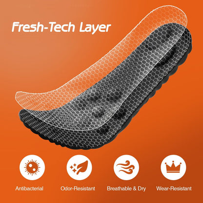 4D Cloud-Soft Komfortsohlen für Herren - Memory Foam Einlegesohlen mit Fresh-Tech Stoff - Fußgewölbestütze, zuschneidbare Einlagen für verbesserten Fußkomfort und Ermüdungsminderung (US M 7.5-10.5)