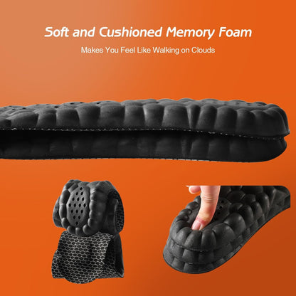 4D Cloud-Soft Komfortsohlen für Herren - Memory Foam Einlegesohlen mit Fresh-Tech Stoff - Fußgewölbestütze, zuschneidbare Einlagen für verbesserten Fußkomfort und Ermüdungsminderung (US M 7.5-10.5)