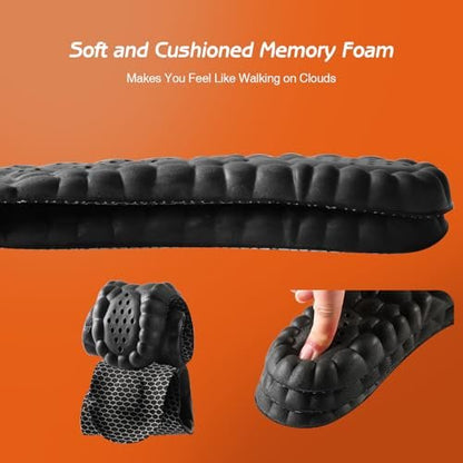 4D Cloud-Soft Komfortsohlen für Herren - Memory Foam Einlegesohlen mit Fresh-Tech Stoff - Fußgewölbestütze, zuschneidbare Einlagen für verbesserten Fußkomfort und Ermüdungsminderung (US M 7.5-10.5)