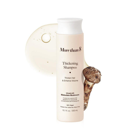 Morethan8 Korean Hair Thickening Shampoo mit Matsutake-Pilz – 300ml, 100% vegan, paraben-, sulfat- und silikonfrei