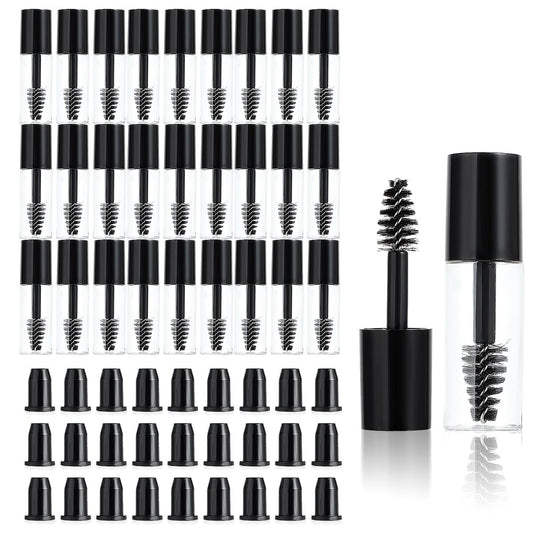 27-teiliges Set leere Mascara-Tuben mit Wimpernbürste, 3 ml, Mini-Wimperncreme-Behälter für zu Hause und Reisen
