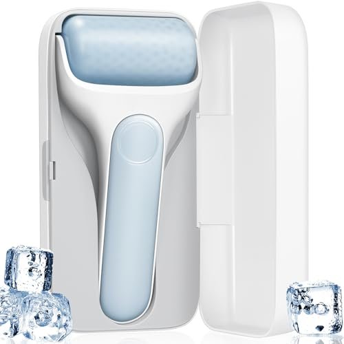 MORGLES Ice Roller für das Gesicht – Premium Gesichtsroller gegen Schwellungen, Augenringe und für die Lymphdrainage – Kaltroller für die Selbstpflege von Frauen mit Aufbewahrungstasche