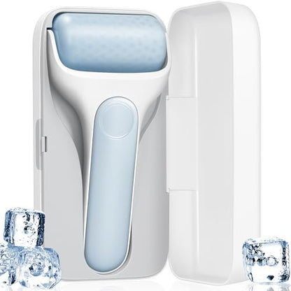 MORGLES Ice Roller für das Gesicht – Premium Gesichtsroller gegen Schwellungen, Augenringe und für die Lymphdrainage – Kaltroller für die Selbstpflege von Frauen mit Aufbewahrungstasche