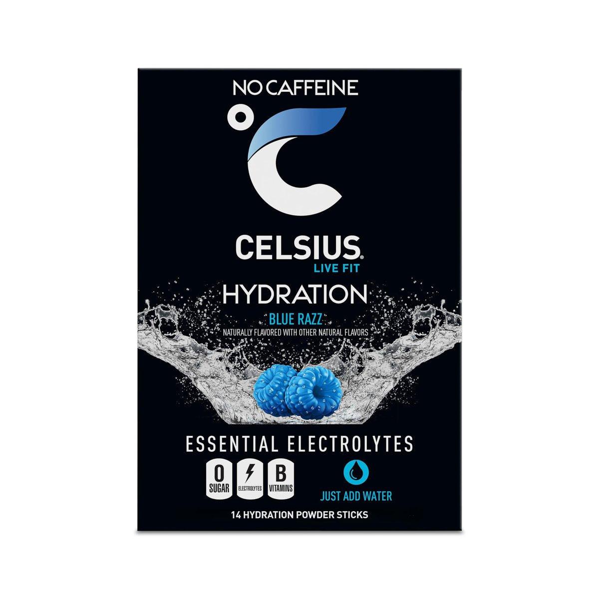 CELSIUS Hydration™ Blue Razz, Zuckerfreies Elektrolyt-Getränkepulver (14er-Pack)