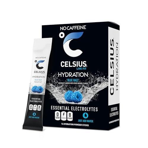 CELSIUS Hydration™ Blue Razz, Zuckerfreies Elektrolyt-Getränkepulver (14er-Pack)