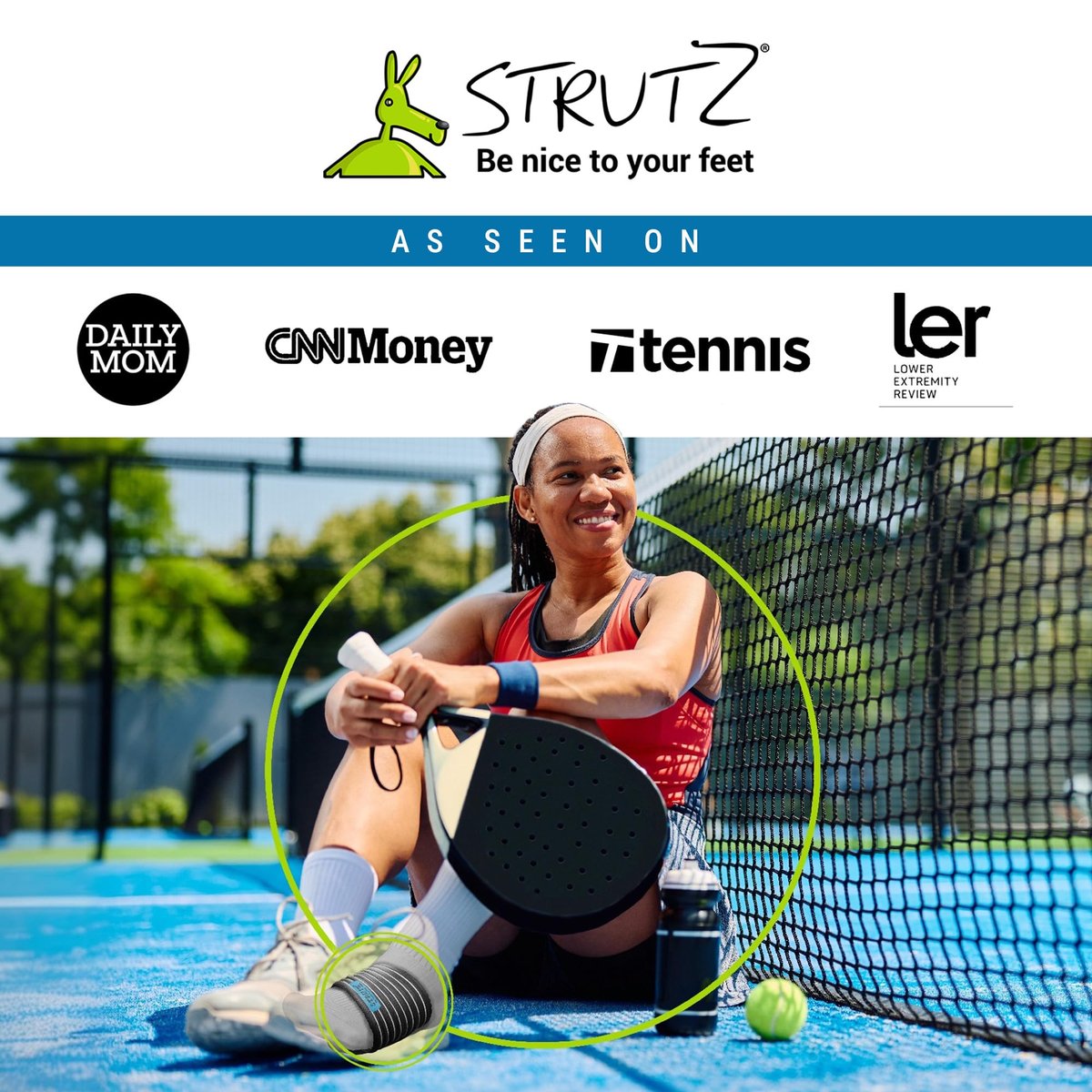 Strutz Sole Angel – Original patentierte Fußgewölbe-Stütze mit Kompressionstechnologie gegen Plantarfasziitis – Metatarsal-Fußpolster für Damen und Herren – 1 Packung