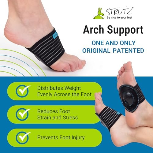 Strutz Sole Angel – Original patentierte Fußgewölbe-Stütze mit Kompressionstechnologie gegen Plantarfasziitis – Metatarsal-Fußpolster für Damen und Herren – 1 Packung