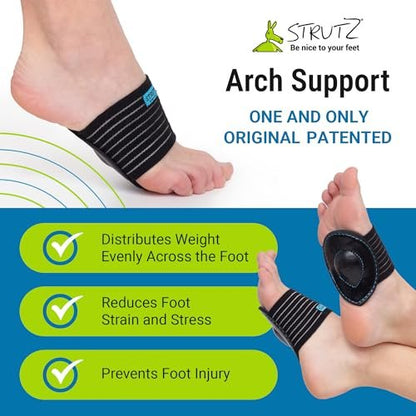 Strutz Sole Angel – Original patentierte Fußgewölbe-Stütze mit Kompressionstechnologie gegen Plantarfasziitis – Metatarsal-Fußpolster für Damen und Herren – 1 Packung