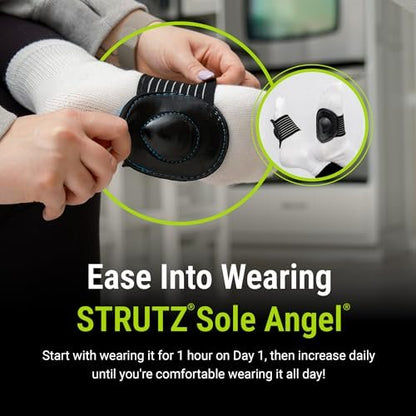 Strutz Sole Angel – Original patentierte Fußgewölbe-Stütze mit Kompressionstechnologie gegen Plantarfasziitis – Metatarsal-Fußpolster für Damen und Herren – 1 Packung