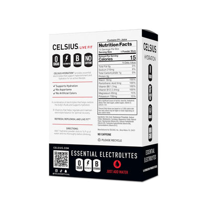 CELSIUS Hydration™ Fruit Punch, Zuckerfreies Elektrolyt-Hydrationsgetränkepulver (14er-Pack)