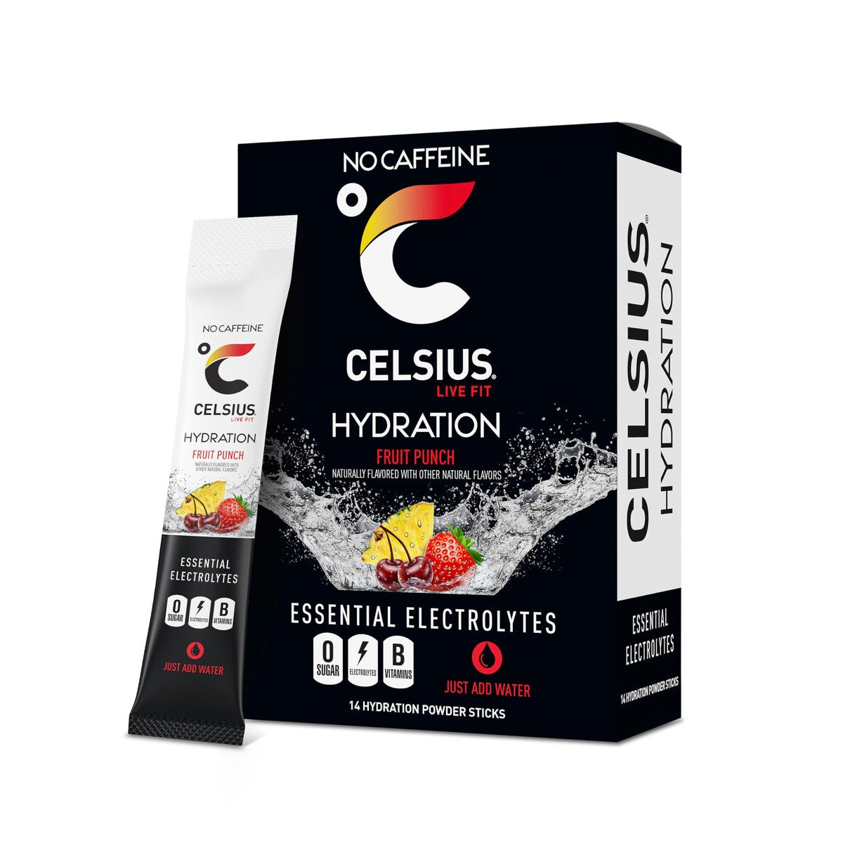 CELSIUS Hydration™ Fruit Punch, Zuckerfreies Elektrolyt-Hydrationsgetränkepulver (14er-Pack)