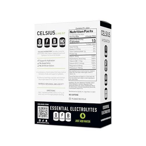 CELSIUS Hydration™ Zitrone Limette, Zuckerfreies Elektrolyt-Getränkepulver (14er-Pack)