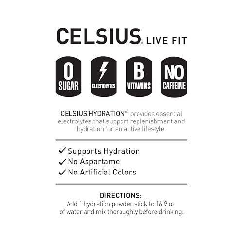 CELSIUS Hydration™ Zitrone Limette, Zuckerfreies Elektrolyt-Getränkepulver (14er-Pack)