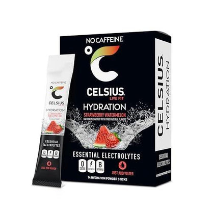 CELSIUS Hydration™ Erdbeer-Wassermelone, Zuckerfreies Elektrolyt-Getränkepulver (14er-Pack)