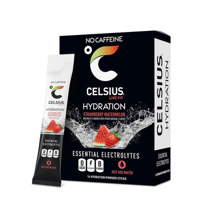 CELSIUS Hydration™ Erdbeer-Wassermelone, Zuckerfreies Elektrolyt-Getränkepulver (14er-Pack)