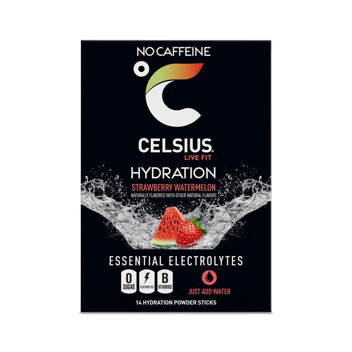 CELSIUS Hydration™ Erdbeer-Wassermelone, Zuckerfreies Elektrolyt-Getränkepulver (14er-Pack)