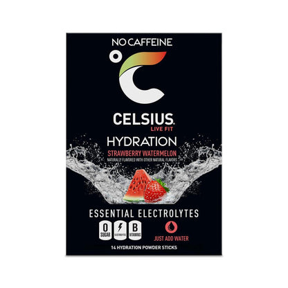 CELSIUS Hydration™ Erdbeer-Wassermelone, Zuckerfreies Elektrolyt-Getränkepulver (14er-Pack)