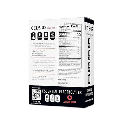 CELSIUS Hydration™ Erdbeer-Wassermelone, Zuckerfreies Elektrolyt-Getränkepulver (14er-Pack)