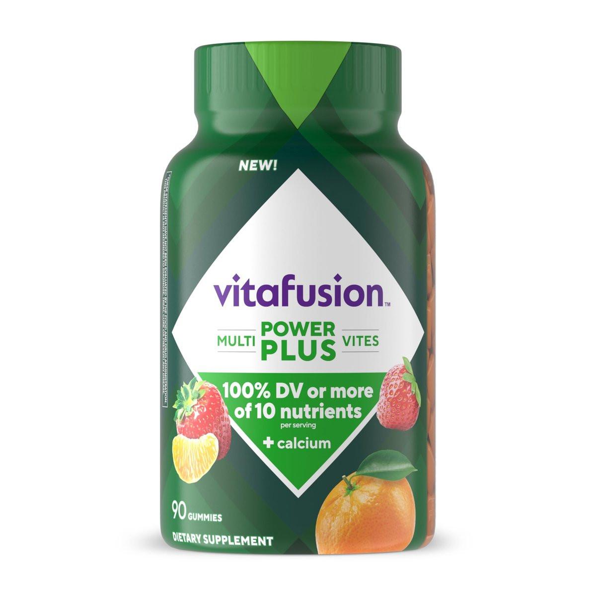 Vitafusion Power+ Multivites – 90 Gummis, Multivitamin für Erwachsene, tägliche Nahrungsergänzung