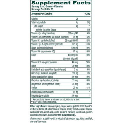 Vitafusion Power+ Multivites – 90 Gummis, Multivitamin für Erwachsene, tägliche Nahrungsergänzung