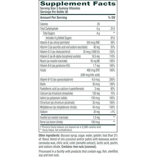 Vitafusion Power+ Multivites – 90 Gummis, Multivitamin für Erwachsene, tägliche Nahrungsergänzung