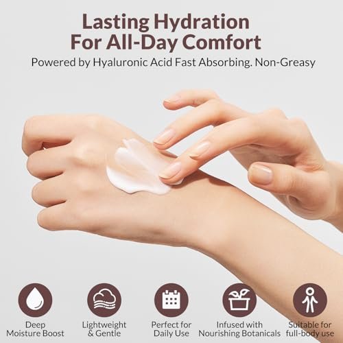 Crogooe Natürliche Beruhigende Ekzemcreme mit Seemoos, Aloe Vera und Hafer – Feuchtigkeitsspendende Pflege für trockene Haut, 118 ml