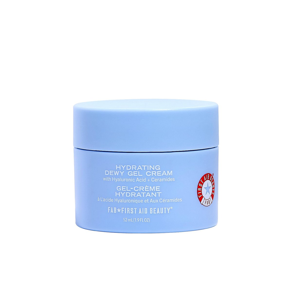 First Aid Beauty Hydrating Dewy Gel Cream – Ölfreie Gesichtsfeuchtigkeitscreme mit Hyaluronsäure & Ceramiden, verbessert die Feuchtigkeitsversorgung und reduziert überschüssiges Öl, für ölige & empfindliche Haut, 56 ml