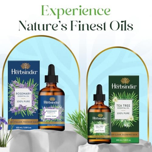 HerbsIndia Teebaumöl für die Haut - 100 ml - 100% rein, unverdünnt, Premium-Qualität mit Glaspipette, Non-GMO