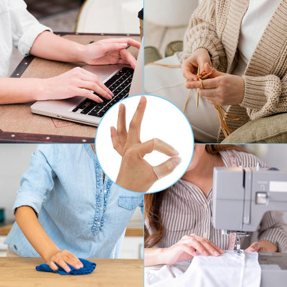 Gel-Fingerlinge, 10 Stück Gel-Fingerschutz, Fingerkappen aus Silikon, Fingerspitzen-Schutz, Fingerhülsen, Daumenschutz bei Handekzemen, rissigen Fingern und Arthritis (Transparent)