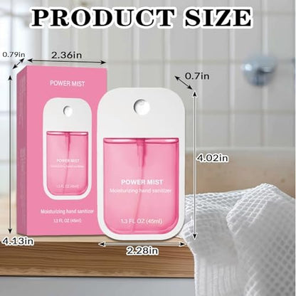 FBEZEB Power Mist Hydratisierendes Handdesinfektionsspray, Reisegröße, 500 Sprühstöße, für Erwachsene und Kinder (Erdbeere)