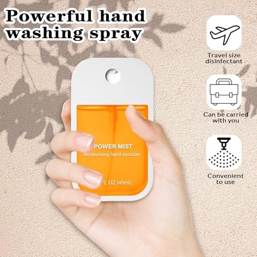 FBEZEB Power Mist Hydratisierendes Handdesinfektionsspray, Reisegröße, 500 Sprühstöße, für Erwachsene und Kinder (Erdbeere)