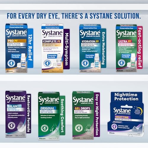 Systane PRO PF Augentropfen bei Trockenen Augen, 10 ml, Konservierungsmittelfrei mit Hyaluronat, Dreifach-Wirkformel zur Befeuchtung, Wiederherstellung & Schutz, Mehrdosisflasche
