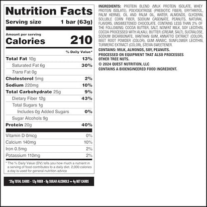 Quest Nutrition Overload Protein Riegel Sundae Funday – 20g Protein, 1g Zucker, 4g Netto-Kohlenhydrate, glutenfrei, 12er-Pack
