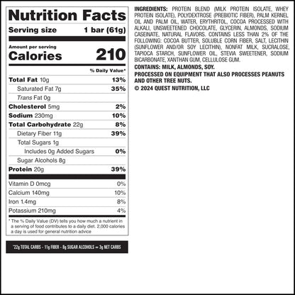 Quest Nutrition Overload Protein Riegel, Chocolate Explosion, 20g Protein, 1g Zucker, 3g Netto-Kohlenhydrate, glutenfrei, 12er Pack