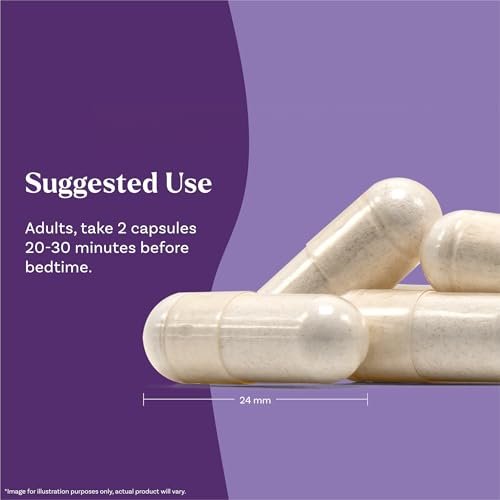 Natrol Schlaf & Erholung Kapseln – Ruhiger Schlaf mit Magnesiumglycinat, GABA, Melatonin 5mg und pflanzlicher Mischung, 30-Tage-Vorrat