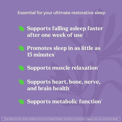 Natrol Sleep + Restore Magnesium Glycinat Gummis mit Melatonin 5mg – Ruhiger Schlaf mit Magnesium, GABA, botanischer Mischung, Kirsche, 60 Stück